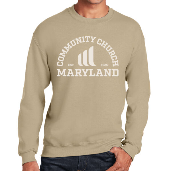 University Style Crewneck Sweatshirt (White Graphic) Thumbnail