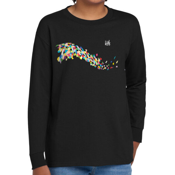 YOUTH MCC Kids Colorblock - Youth Heavy Cotton 100% Cotton Long Sleeve T Shirt - Youth Heavy Cotton 100% Cotton Long Sleeve T Shirt Thumbnail